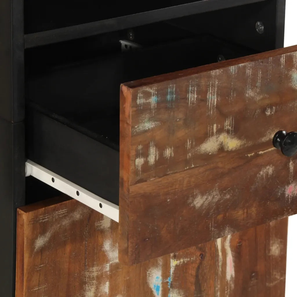 Mobile da Bagno 38x33x160 cm in Legno Massello di Recupero