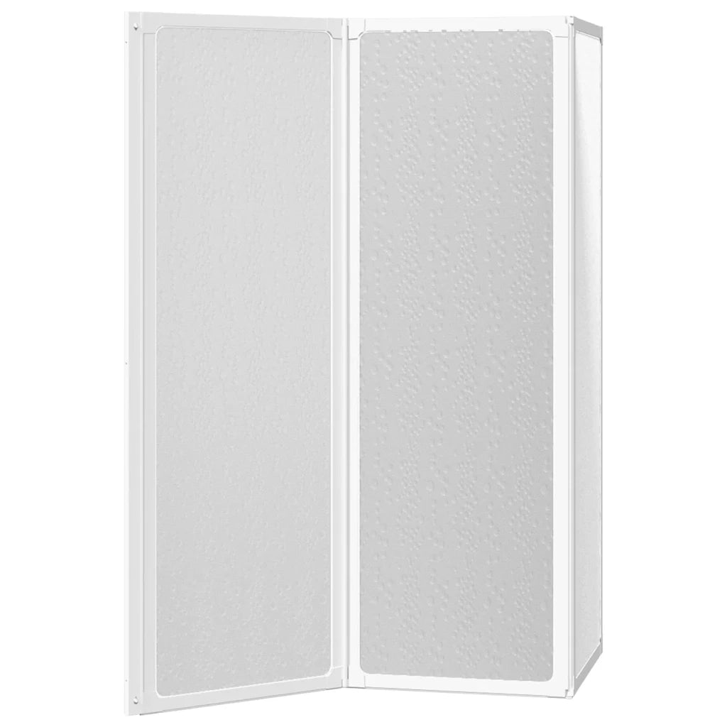 Doccia da bagno a parete 117 x 120 cm 3 Pannelli pieghevoli cod mxl 53964