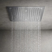 Soffione a incasso doccia a soffitto in acciaio inox quadrato 300x300 mm