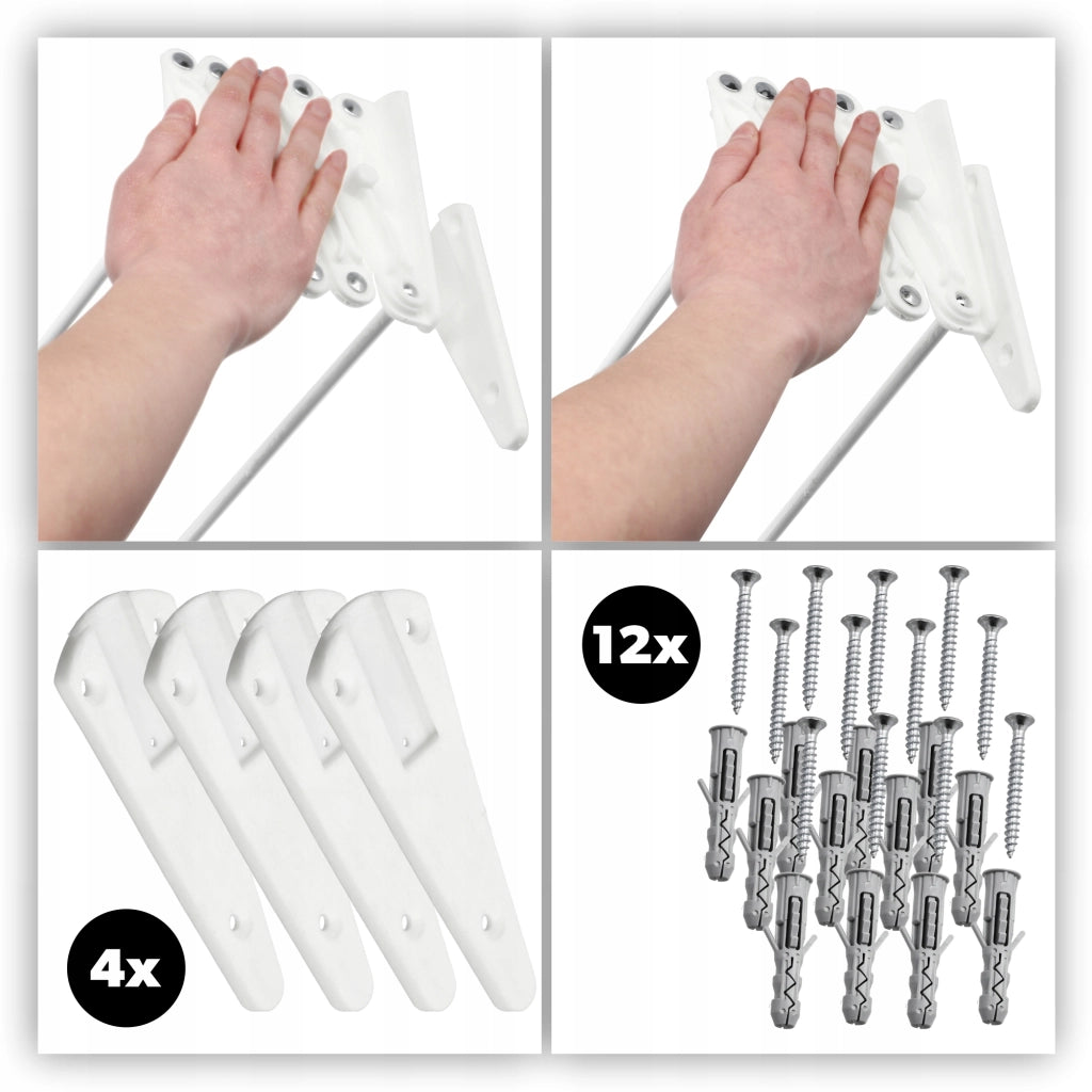 Asciugatrice per biancheria da bagno KADAX, 62 cm, a parete, plissettata