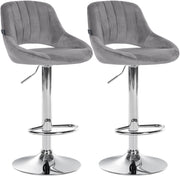 Set di 2 sgabelli da bar Milet velluto C 4