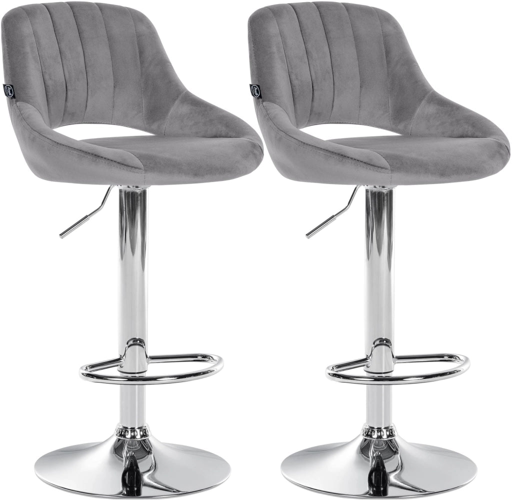 Set di 2 sgabelli da bar Milet velluto C 4