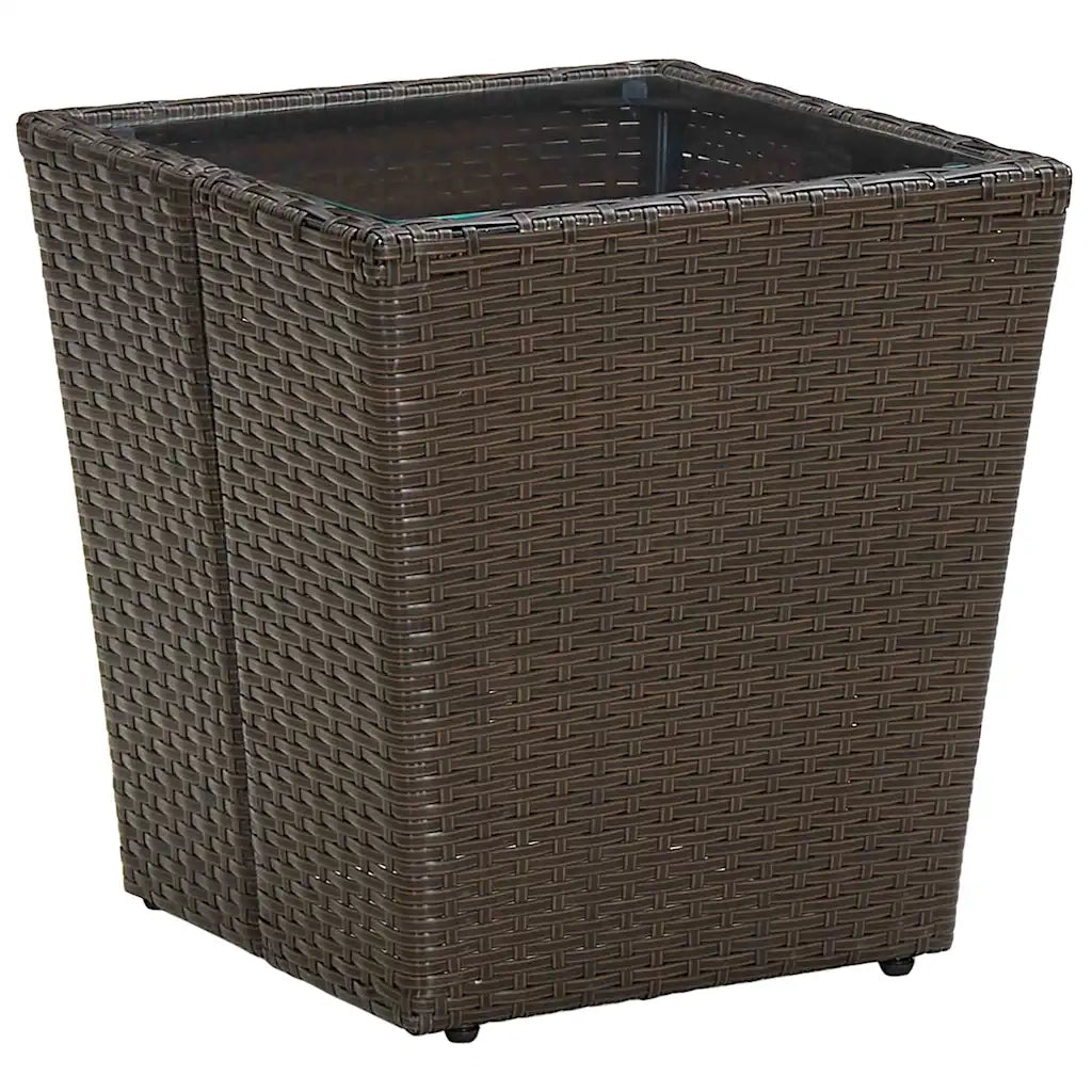 Set Bistro da Giardino 3 pz | Set Salotto da Giardino Marrone polyrattan