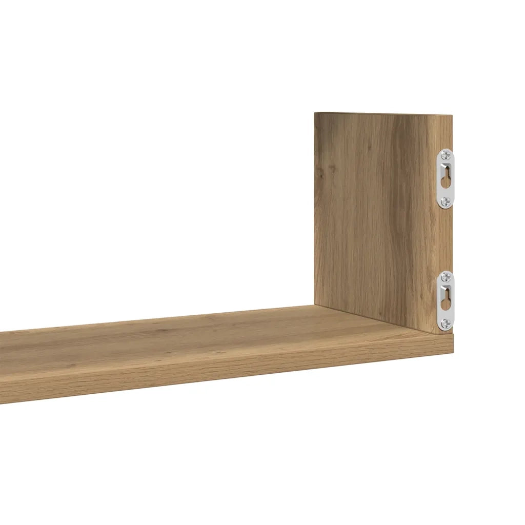 vidaXL Mensole Parete 3pz Rovere Artigianale 58x18x18 cm in Truciolato