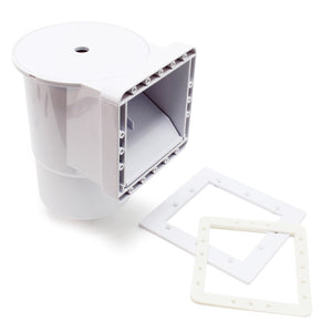 Set skimmer fisso con bocchetta d'aspirazione per piscine con cestello di raccolta