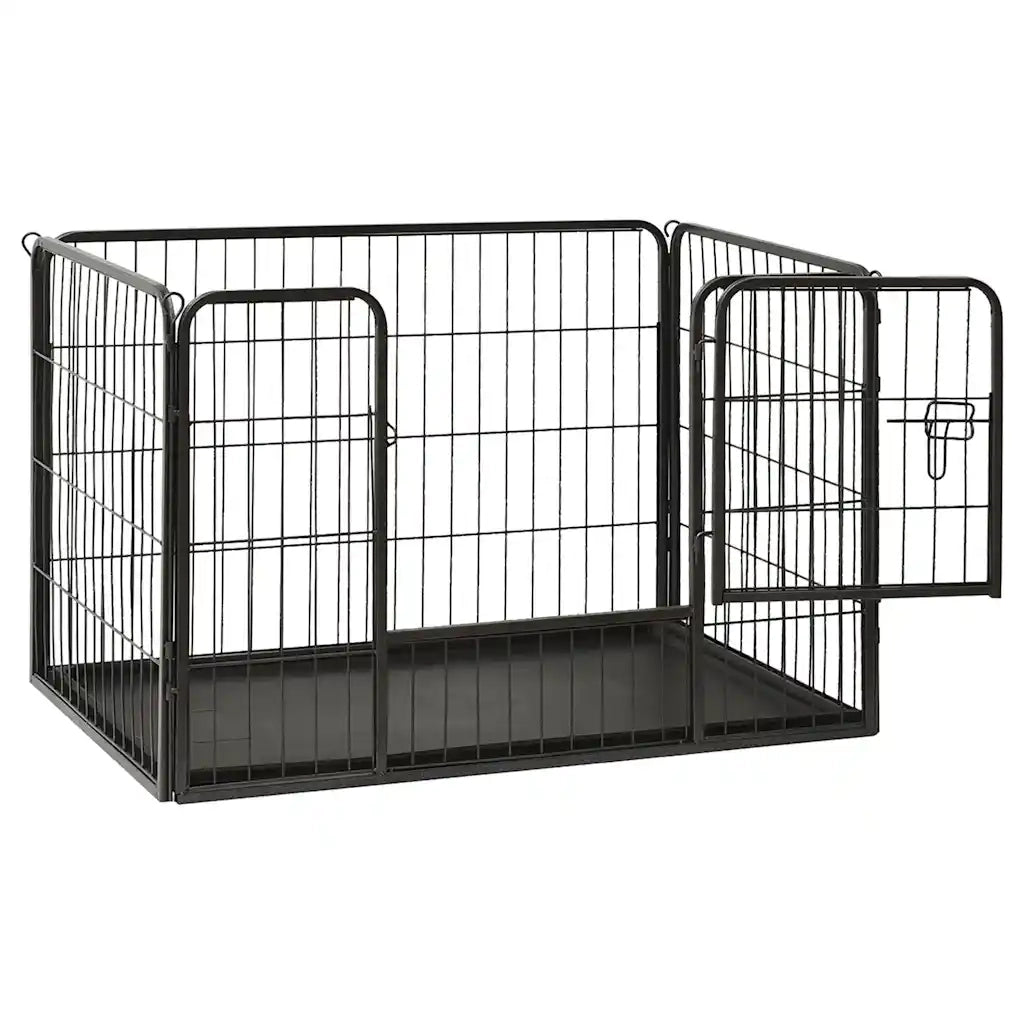 Box per Cuccioli in Acciaio 91,5x59x61 cm 170575