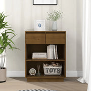 Mobile Consolle Ambrato 60x34x75 cm in Legno Massello di Pino 813837