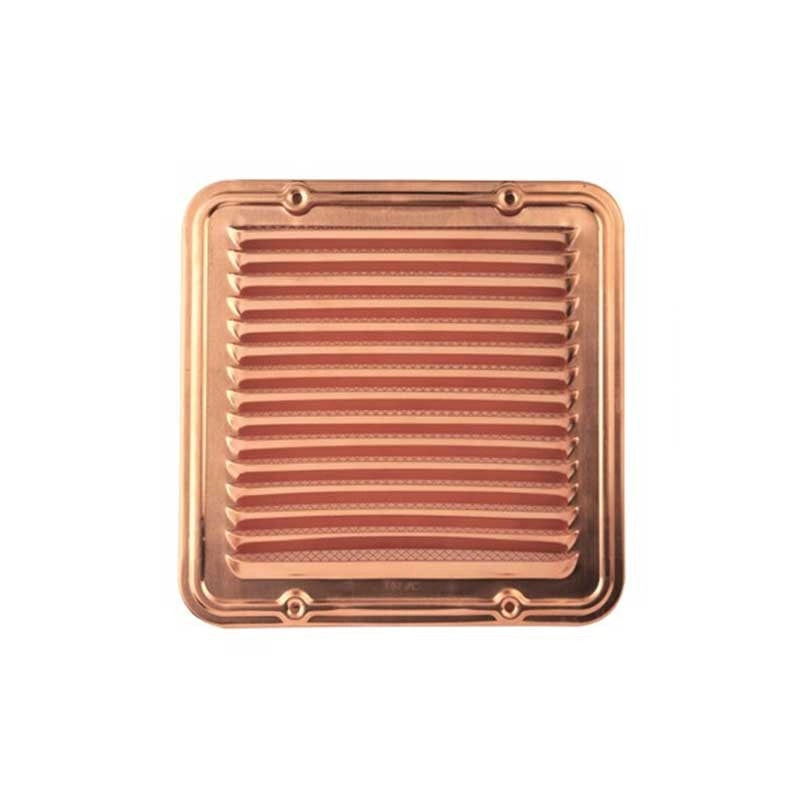 Griglia di aerazione quadrata / rettangolare in rame con retina : Dimensione - 200x200