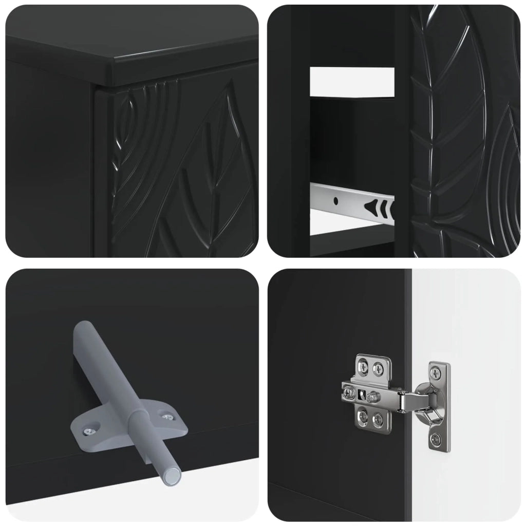 Set di armadietti da bagno in 3 pezzi DELFT Nero 3417784