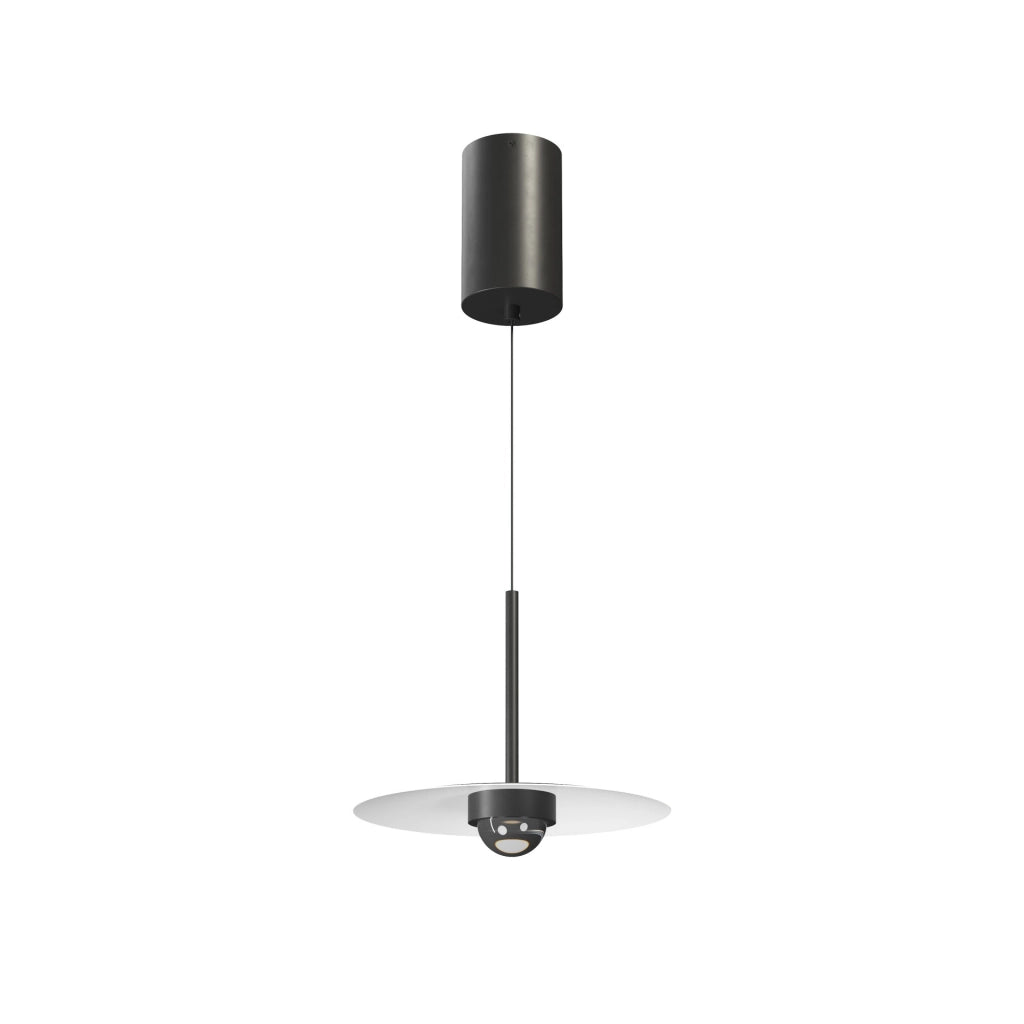 MINI HAT Lampada a Sospensione LED Surface 8, Ottica 70°, 3000K, Finitura Nero Opaco, Design Elegante per Illuminazione Interni di Alta Qualità