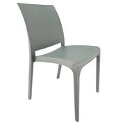 Marvin Sedia in Polipropilene Volga da Interno Esterno Giardino Impilabile Design Sedie Moderne per Patio Grigio/2 Sedie