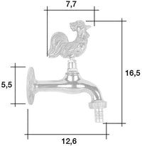 Rubinetto per Fontana da Giardino in Ottone Cromato con Attacco Rapido Morelli Gallo