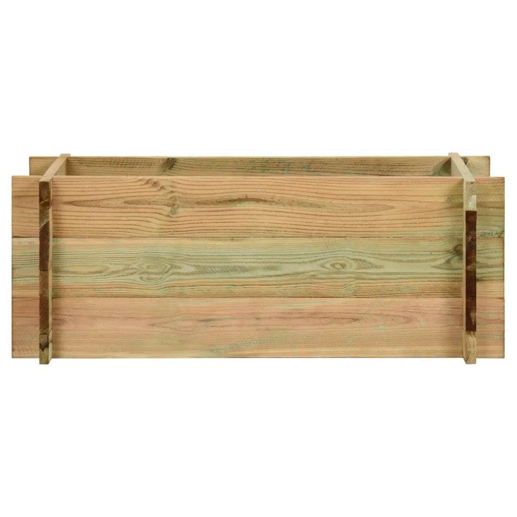 Fioriera Giardino-Vaso da Esterno-Contenitore per Piante Letto Vegetale in Legno Pino Impregnato 80 cm