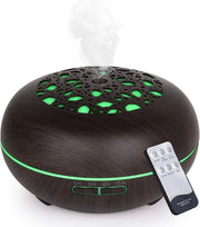 Diffusore di aroma con telecomando - 550 ml umidificatore ultrasonico con 7 colori LED e spegnimento automatico