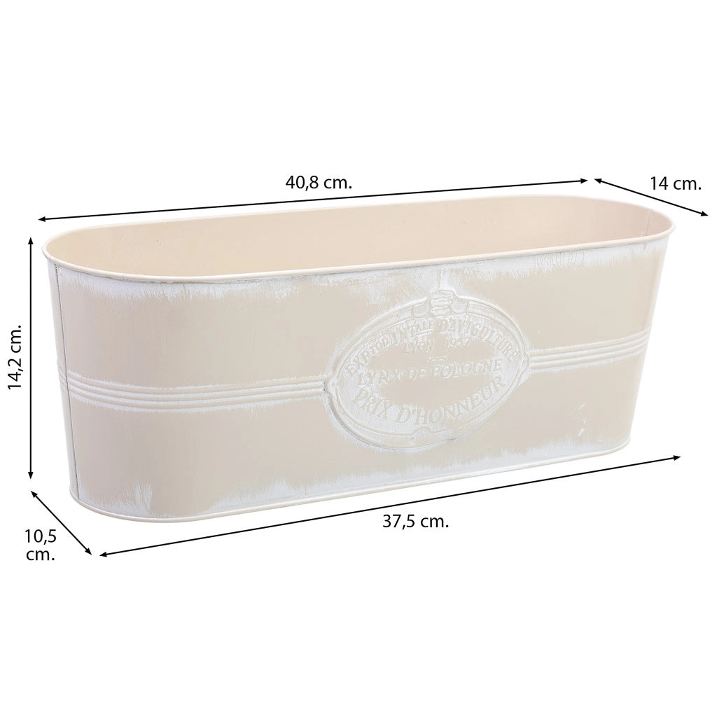 Lavandino in metallo bianco 41x14,5x14,2h cm B37,5x10,5