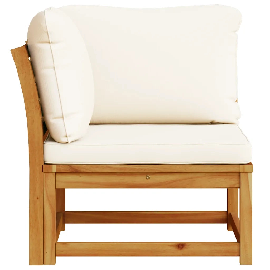 Divano Angolare Giardino con Cuscini 73x73x65cm Massello Acacia 366488