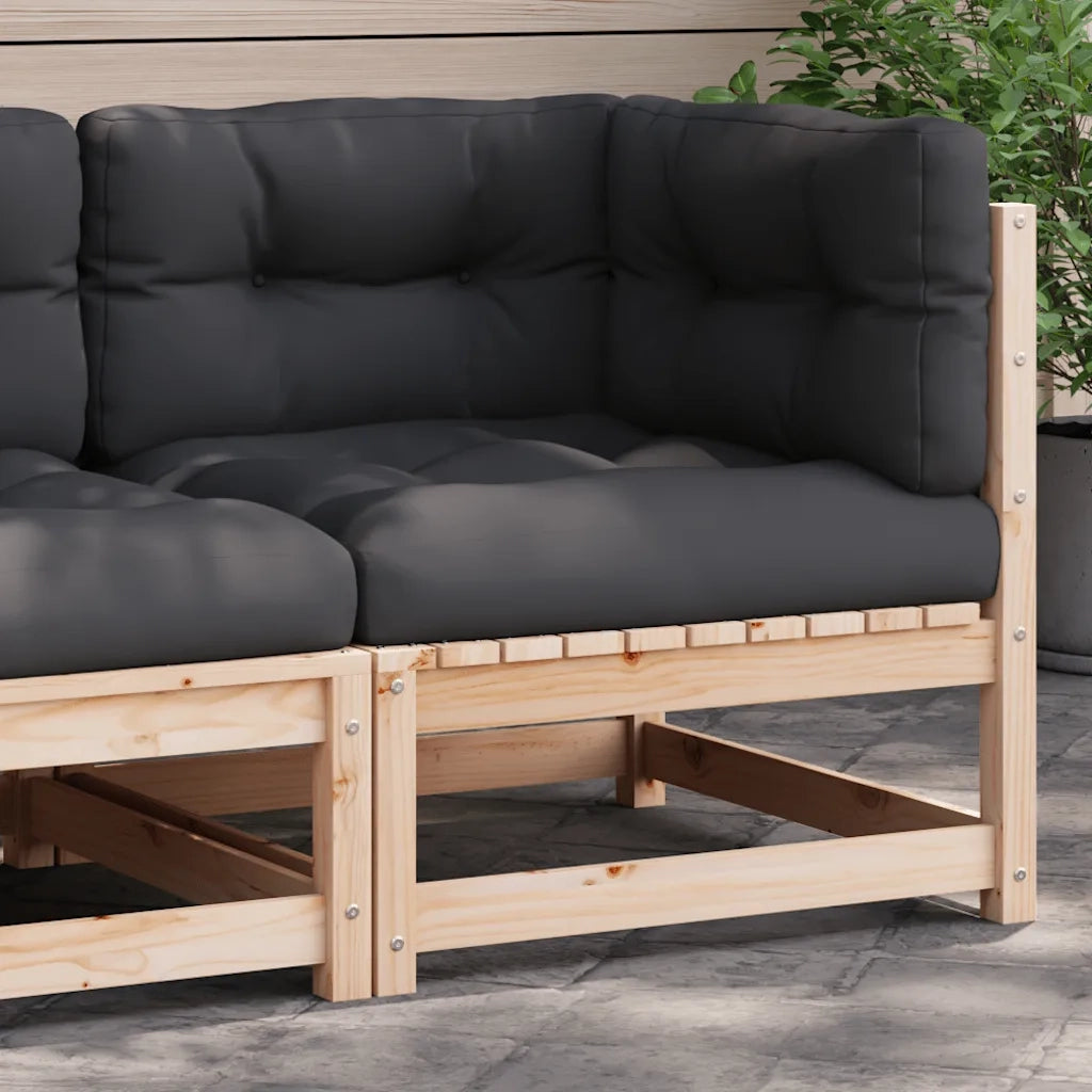 Divano Angolare da Giardino con Cuscini Legno Massello di Pino 838061