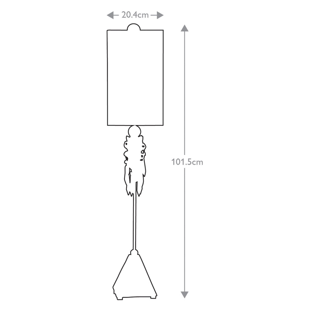 Lampada da tavolo Art Déco beige 102cm E27 Madison Flambeau