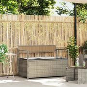 Panca Portaoggetti da Giardino con Cuscino in Polyrattan 4103841