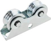 Porta scorrevoli ruote V - diametro 47,5 mm - in acciaio galvanizzato - adatto per porte scorrevoli - ideale per uso industriale