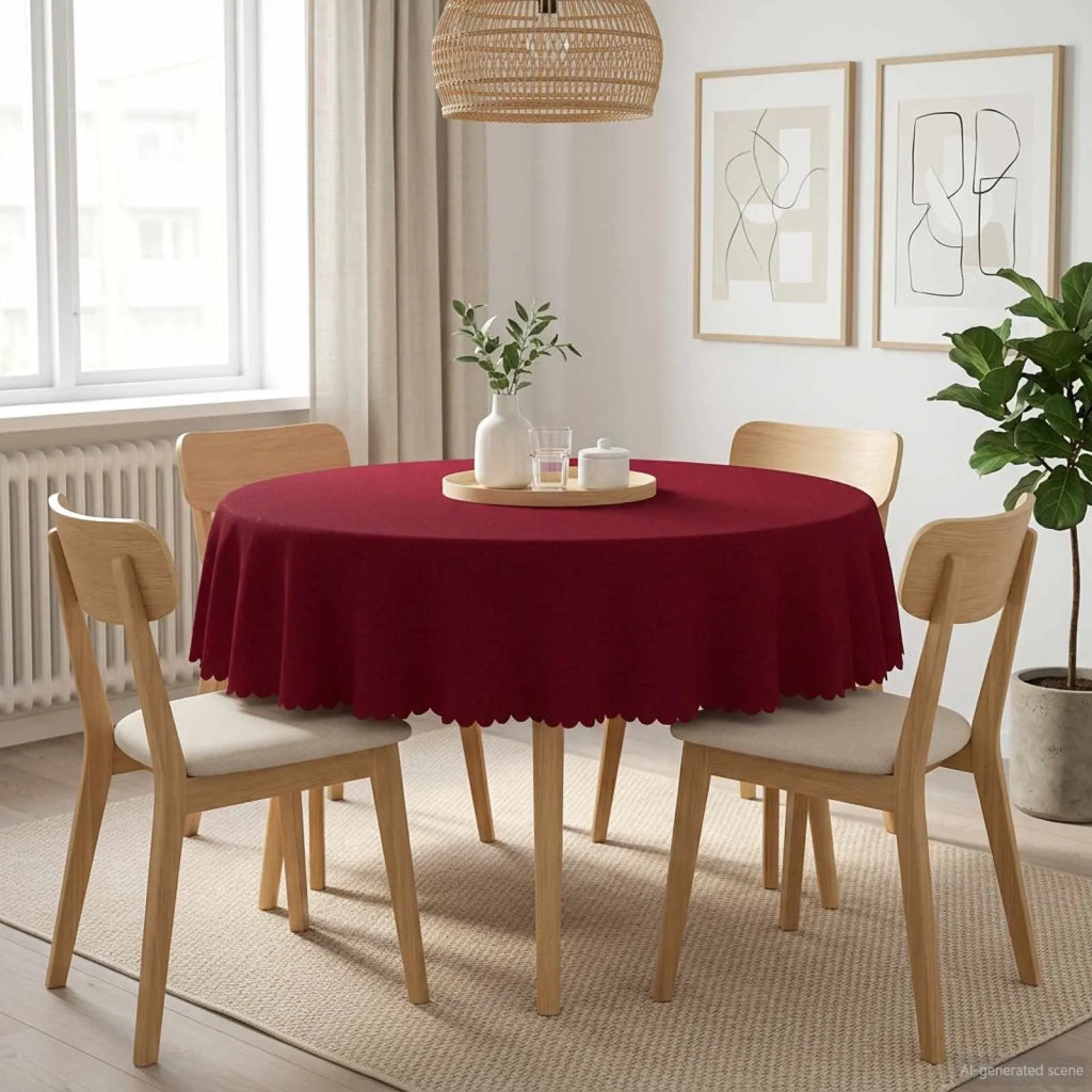 Tovaglia da Tavolo Rotondo Rosso Vino Ø 160 cm 42040141