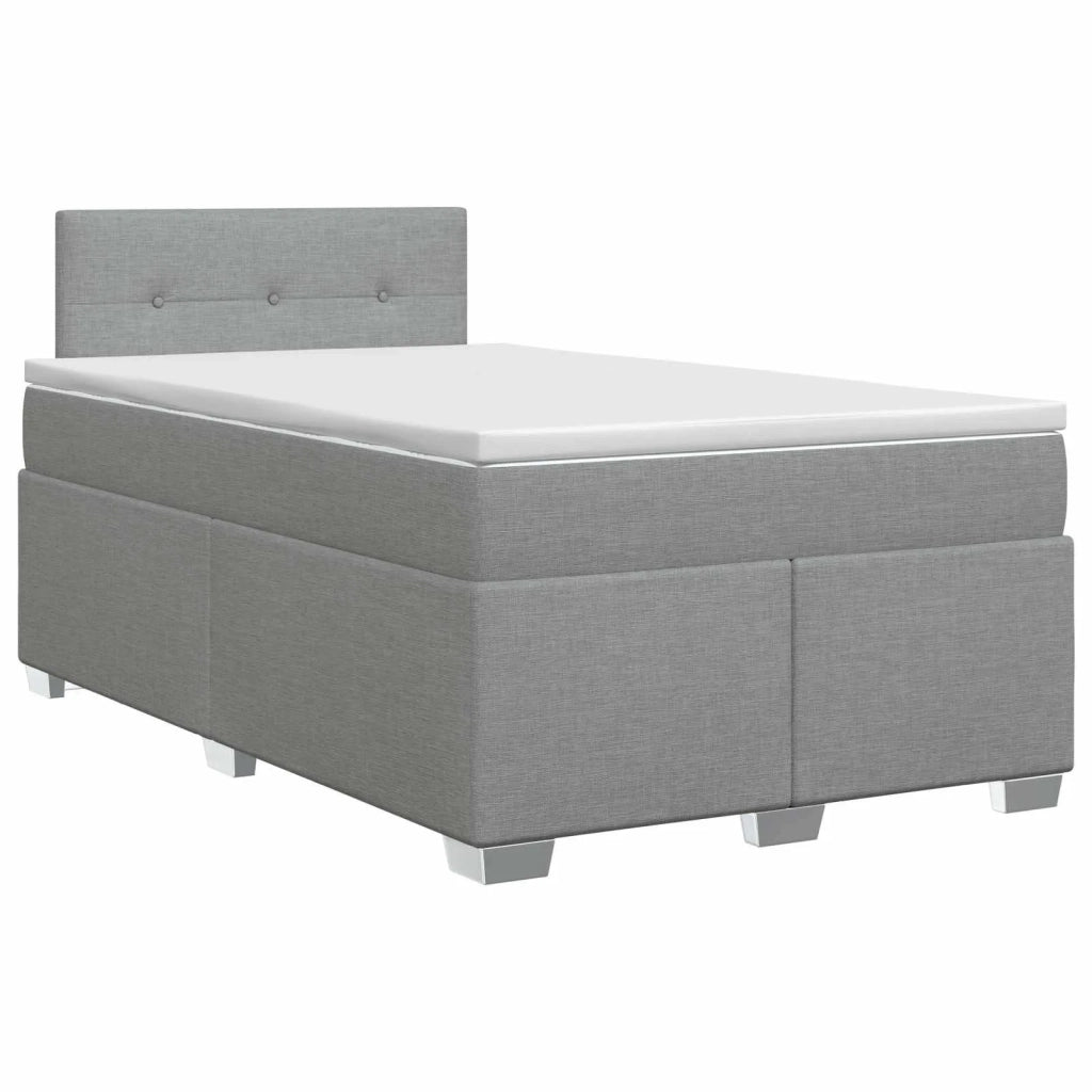 Letto box spring con materasso Grigio Chiaro 120 x 190 cm 3450432