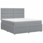 Letto box spring con materasso Grigio Chiaro 140 x 190 cm 3454389