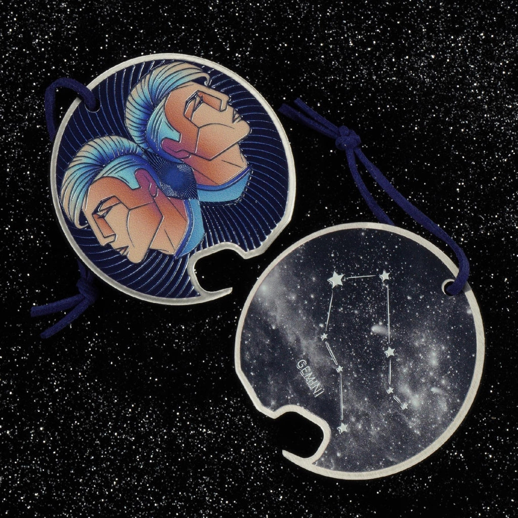 Apribottiglie in metallo KADAX, regalo per il segno zodiacale dei Gemelli, resistente.