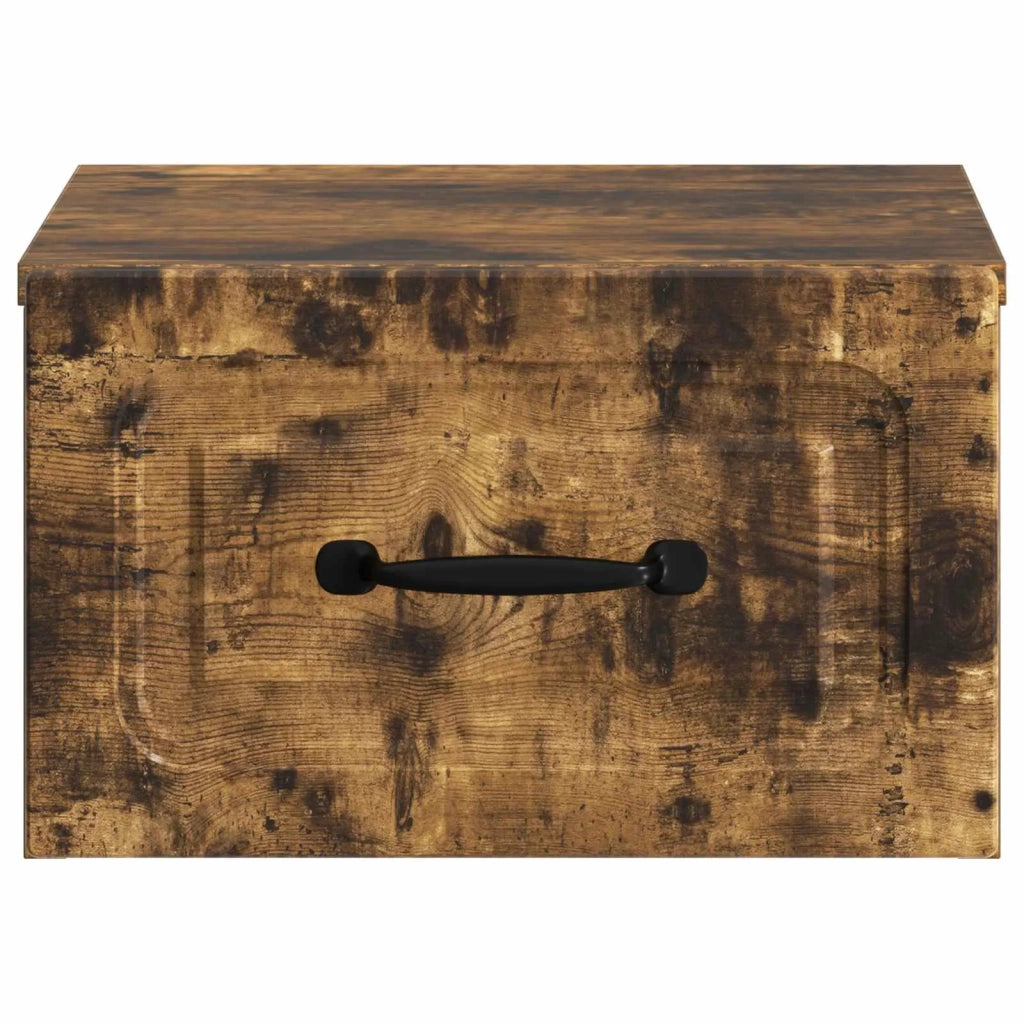 Mobiletto da notte a muro Rovere Fumo 34,5 x 33 x 20 cm 899285
