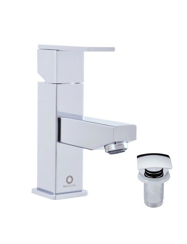 Miscelatore lavabo LOIRA in ottone cromato con sifone