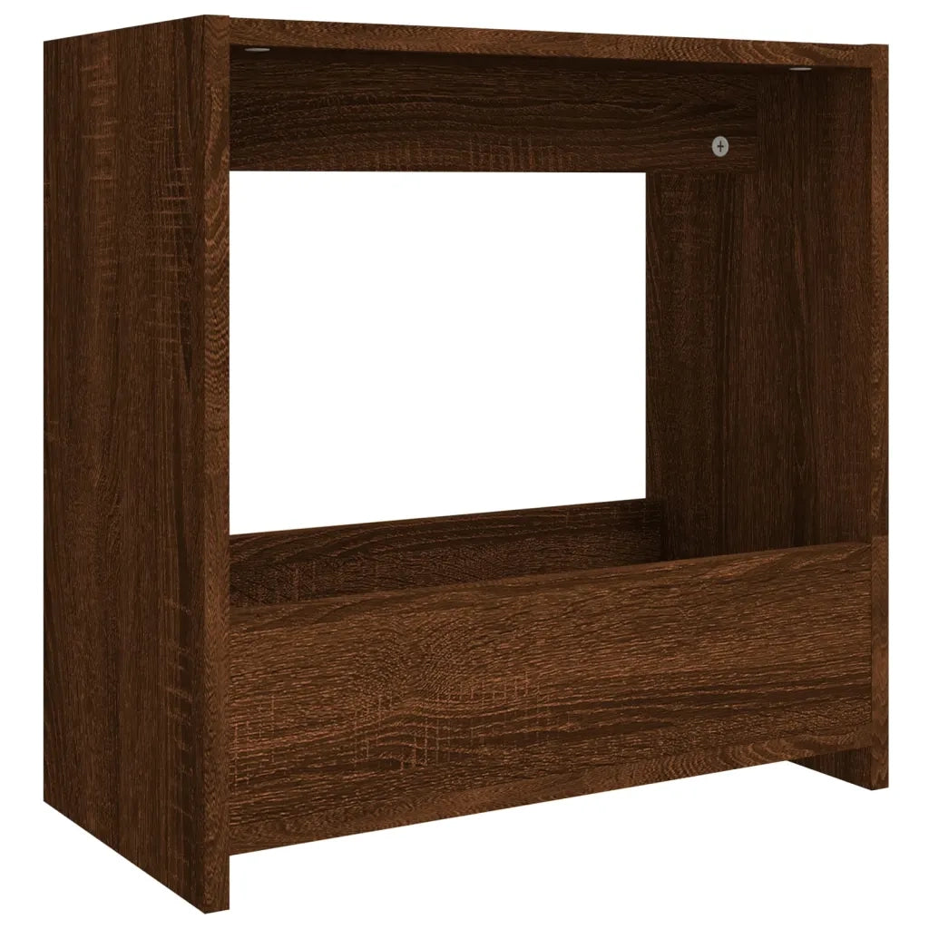 Tavolino Rovere Marrone 50x26x50 cm in Legno Multistrato 826631