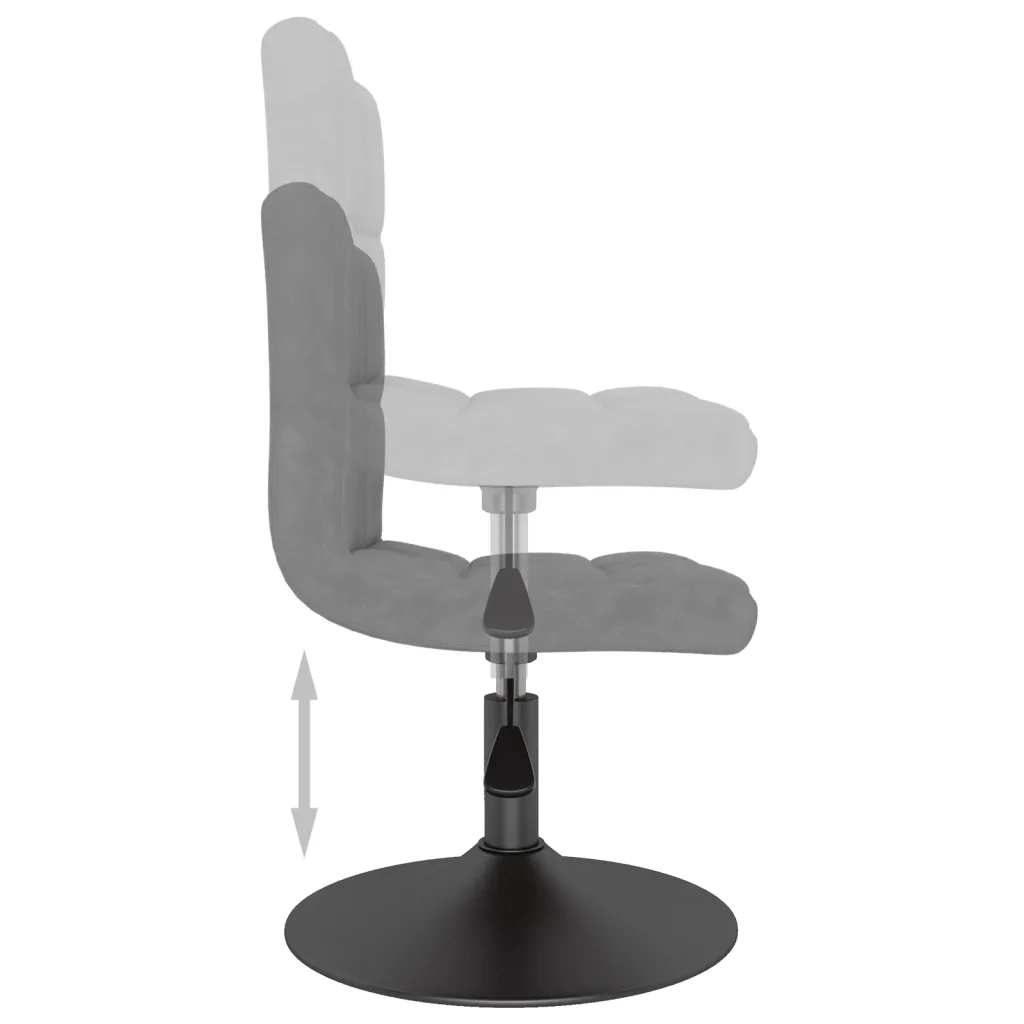 Sedie da Pranzo Girevoli 4 pz Grigio Scuro in Velluto 3087482