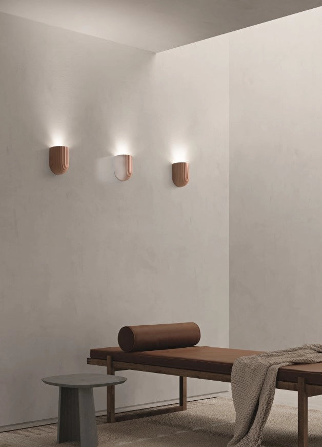 APPLIQUE  BETON EFFETTO CEMENTO RUGGINE ATTACCO GU10 1 LUCE