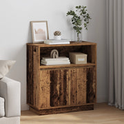 Credenza con LED Legno Antico 71x34,5x75 cm MDF