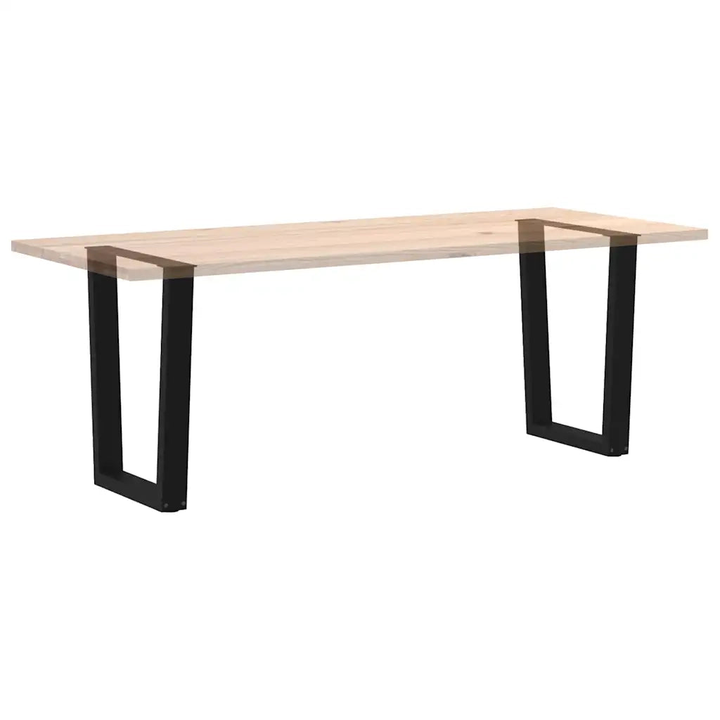 Gambe per tavolo da pranzo a forma di V 2 pz nere 70x(72-73,3) cm in acciaio