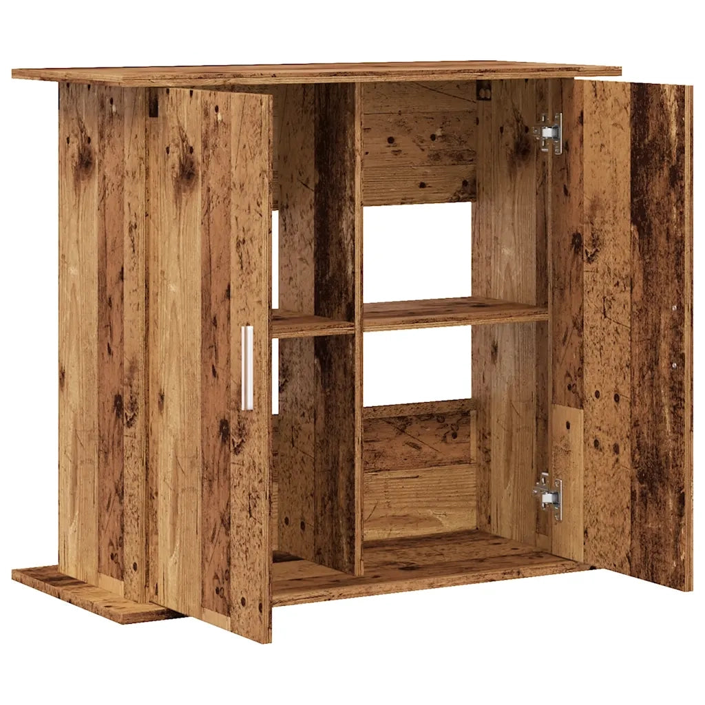 Supporto Acquario 81x36x73 cm in Legno Multistrato Legno Antico 857278
