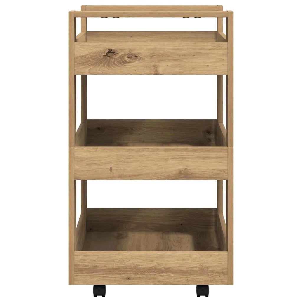 Carrello da Cucina Rovere artigianale 60 x 45 x 80 cm CFW8396699