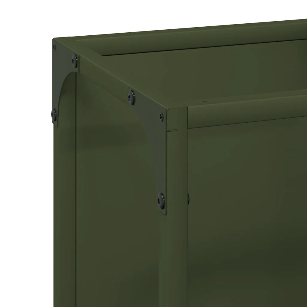 Rastrelliera per Legna da Ardere Verde Oliva 25x25x100 cm CFW5292060