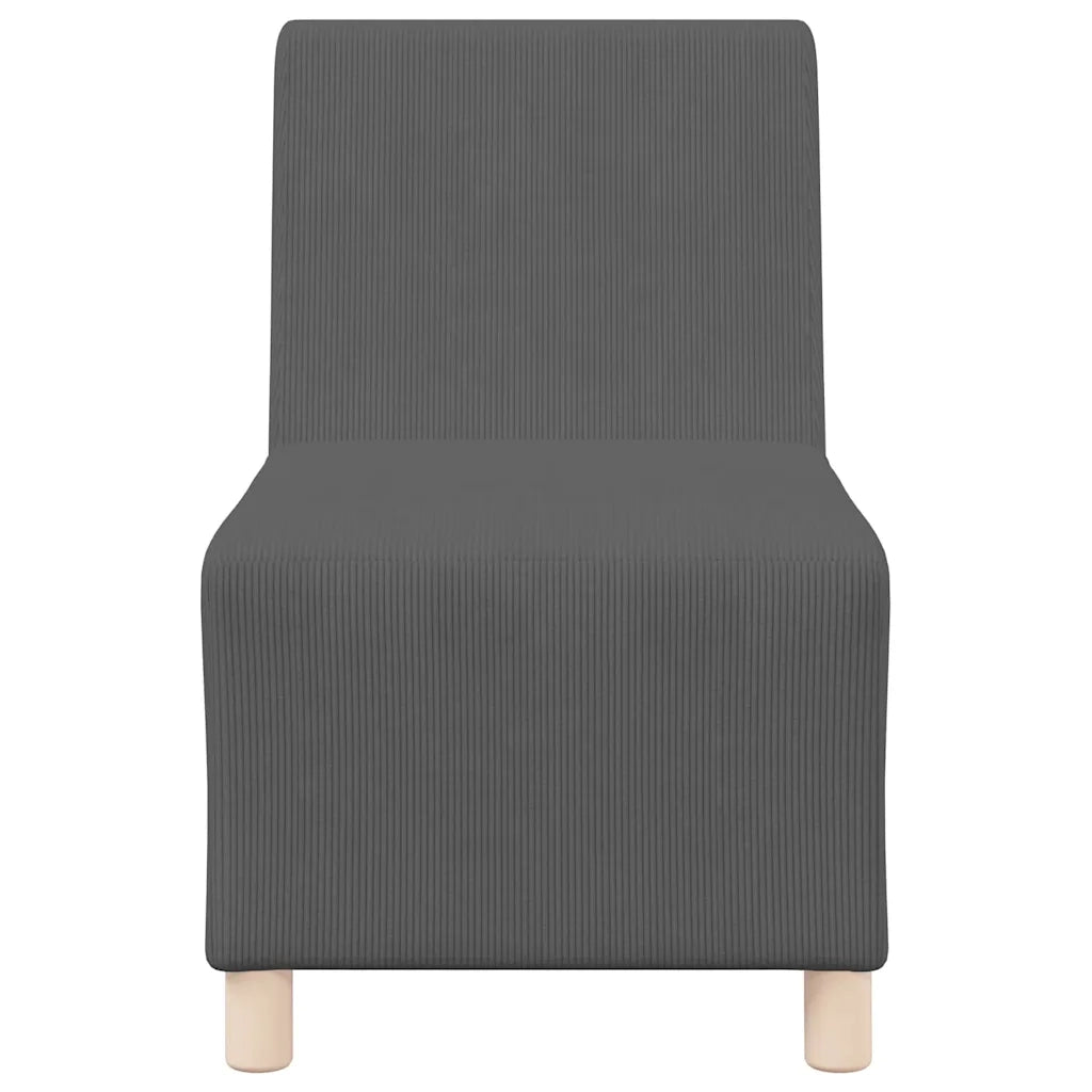 Unità di Divano Modulare Senza Braccioli 3 pcs Grigio scuro