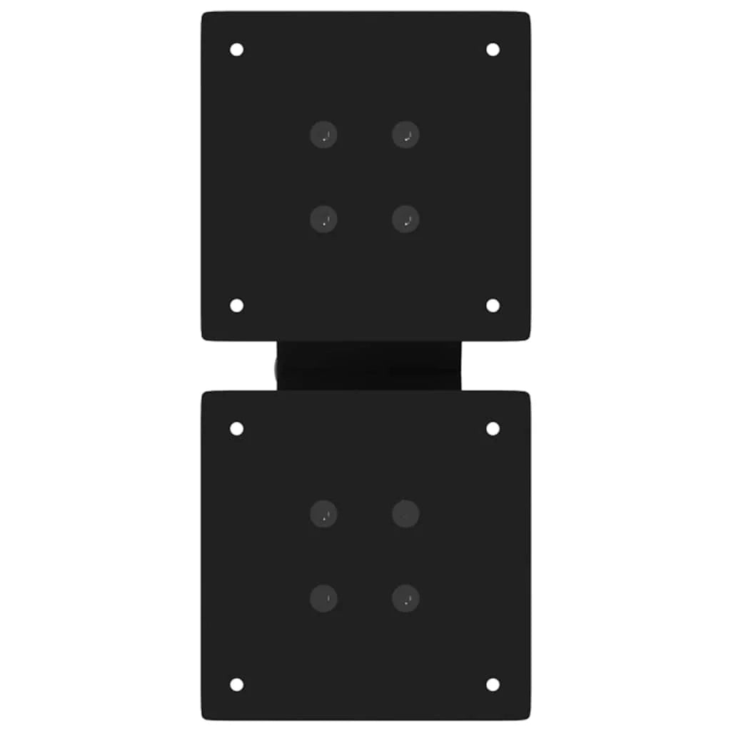 Set di 2 gambe per tavolino a forma di X 30 x 30 cm con piedini regolabili design moderno acciaio nero 02_0057200