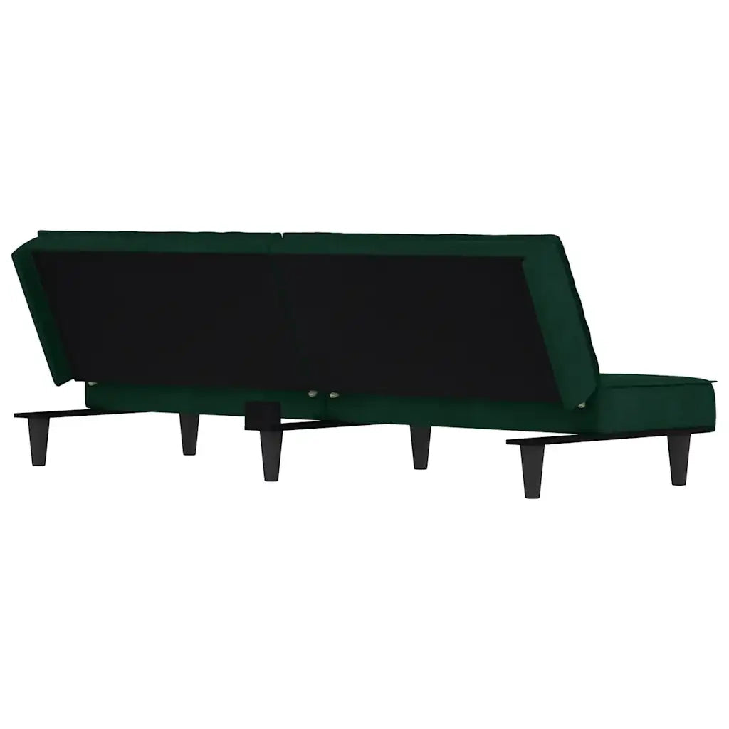 Divano letto-Sofa Letto-Daybed Verde Scuro in Velluto