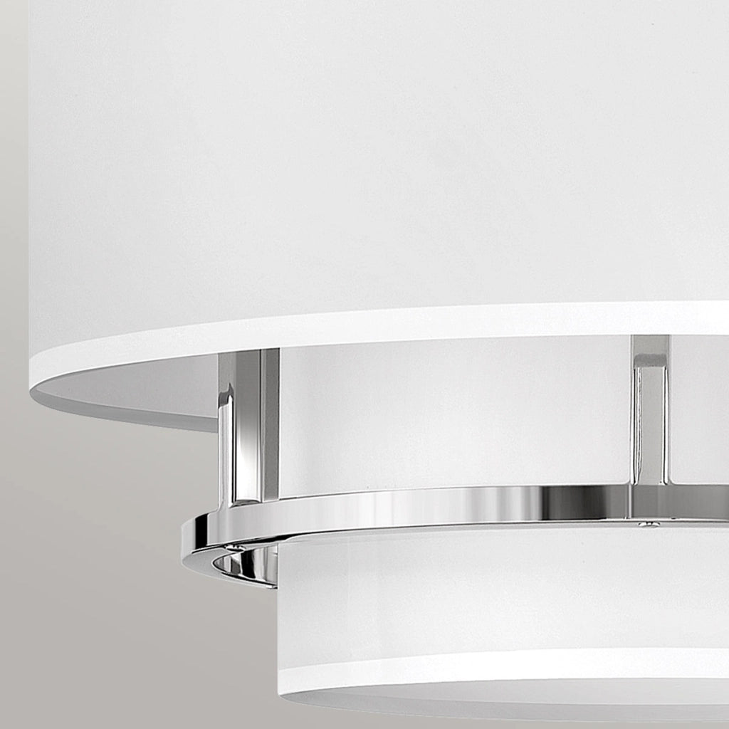 Plafoniera Graham nichel lucido 3xE14 40W Ø40,6cm Hinkley