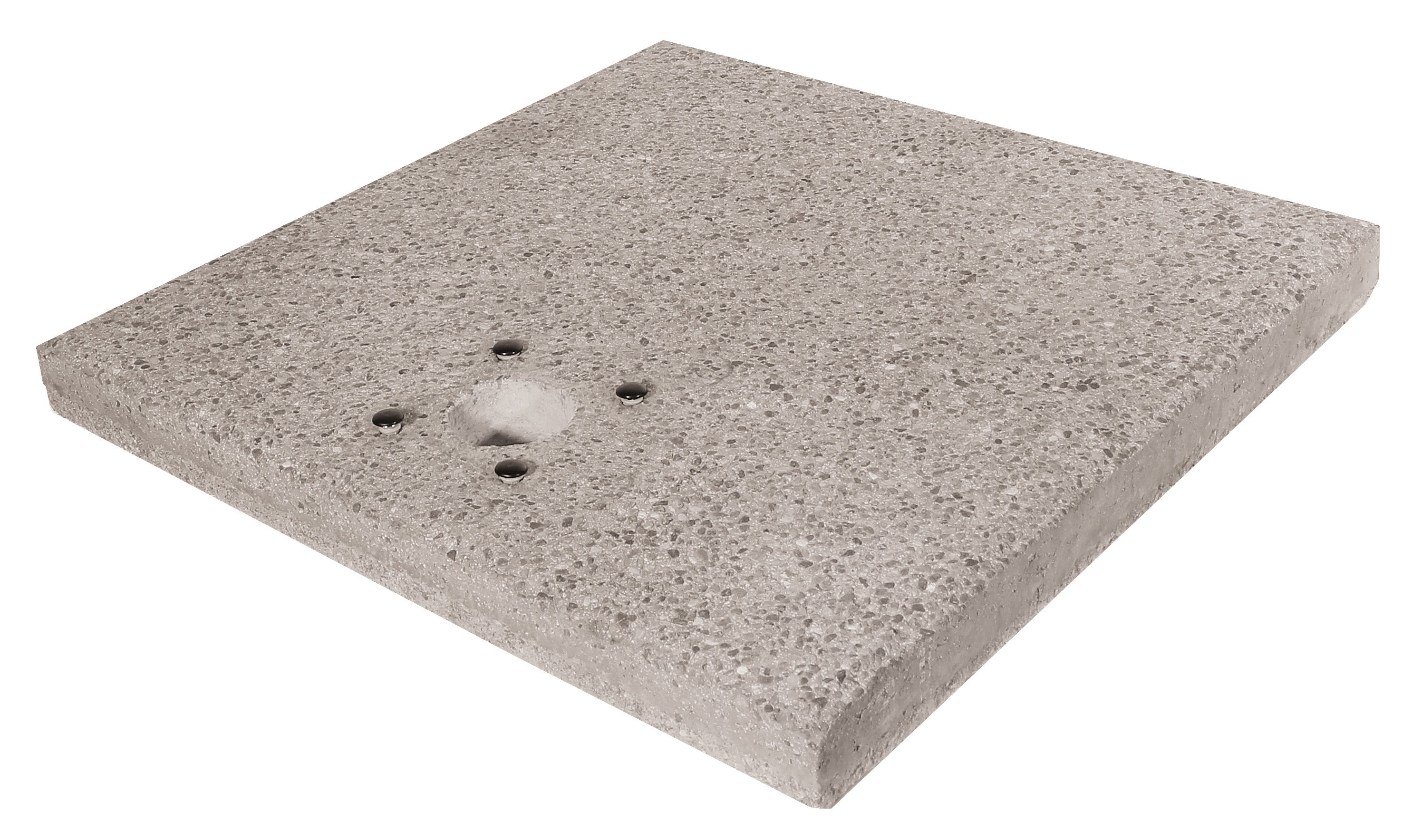 Base Quadrata 40x40x5 cm per Fontane con Ghiera Grande in Cemento Belfer 42/BSE/1