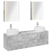 Set di mobili per il bagno 5 pcs Grigio Cemento 3406890