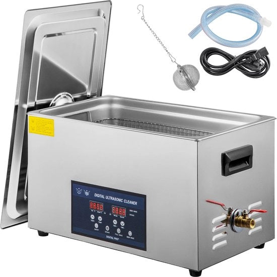Pulitore Ultrasonico Digitale 30L con Riscaldamento 28/40KHz Riscaldamento Sfogo Acqua Cavità