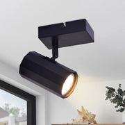 ZMH Faretto da soffitto neri 1 lampadina GU10 orientabili 350° vintage metallo 40W