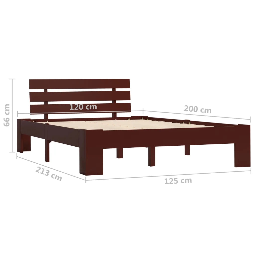 Giroletto senza Materasso Marrone Scuro 120x200 cm Legno Pino