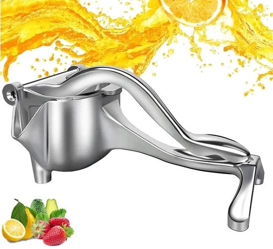 Citrus Spremiatore Manuale - Spremiagrappoli a Mano - Manico in Alluminio - Argento - Spremiagrappoli Portatili - Adatto per Frutta