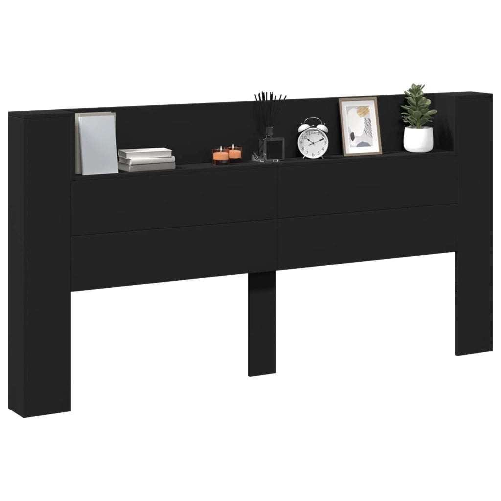 Testiera Letto Nero Legno ingegnerizzato