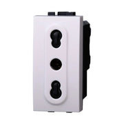 Presa Bipasso Bivalente 2P+T 10/16A Colore BIANCO Compatibile Con Bticino Living Light